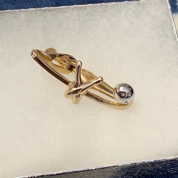 SWANK Vintage Gold Tone Bowling Tie Clip - Picture 6 of 8